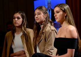 Sophia Rose Stallone, Sistine Rose Stallone, and Scarlet Rose Stallone at an event for 73rd Golden Globe Awards (2016)