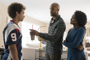 Mark Tallman, Shannon Thornton, and Damon J. Gillespie in Rise (2018)