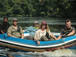 Sam Brown, Parker Schnabel, Rick Ness, and Karla Ann Charlton in Gold Rush: Parker's Trail (2017)
