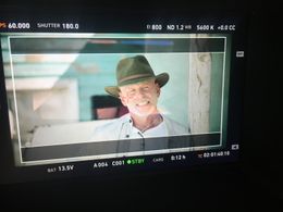 Director Benjamin Pollack on set in the desert for the Not All Who Wonder Are Lost music video