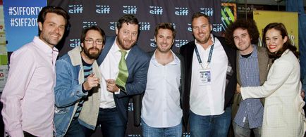 Matt Miller, Martin Starr, Sean Mullin, Michael Connors, Erich Lochner, Terry Leonard and Dina Shihabi at the world prem