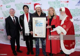 Erik Estrada, Laura McKenzie, and Bret Michaels at an event for 88th Annual Hollywood Christmas Parade (2019)