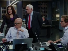 Mary McDonnell, G.W. Bailey, Michael Paul Chan, and Phillip P. Keene in Major Crimes (2012)