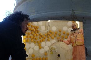 Wayne Coyne and Michael Ivins in Christmas on Mars (2008)