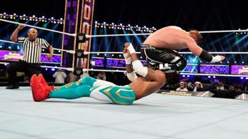 Matthew Adams and Kenneth Crawford in WWE Super Show-Down (2020)