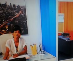 Eden the movie. Alicia monet Caldwell as Secretary who kept seem to keep her nose out of bosses affair with two men.