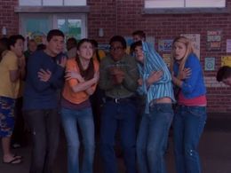 Devon Werkheiser, Daniel Curtis Lee, Lindsey Shaw, and Carlie Casey in Ned's Declassified School Survival Guide (2004)