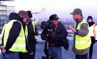 On the set of In God We Trust, London.