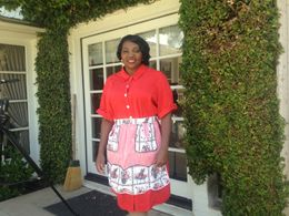 Still of Nadine Jackson behind the scenes of The Coldest Kiss