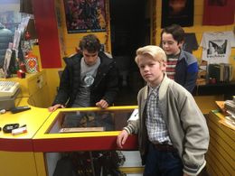 Austin Abell, Benjamin Wadsworth and Glen Gordon - on Set Deadly Class