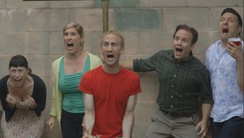 Lise Hart, Andy Gates, Gregory Blair, Nichole Bagby, and David Leeper in Garden Party Massacre (2017)