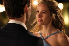 Tori Anderson and Kristopher Turner in You May Kiss the Bridesmaid (2021)