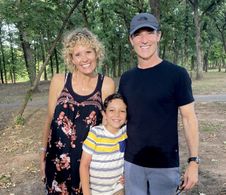 On set with producers - Feature Film