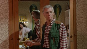 Malcolm McDowell and Madolyn Smith Osborne in The Caller (1987)