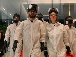 Brittany Ishibashi, James Marsters, Ryan Sands, Brigid Brannagh, and Kevin Weisman in Runaways: The Broken Circle (2019)