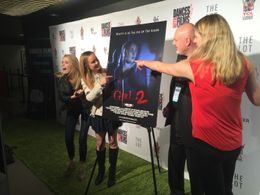 Pictured: Actresses Katy Yoder, Mia Faith with producer/director David Jeffery and Meta Valentic. Dances With Films.