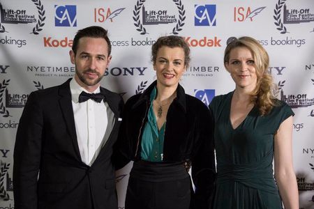 Lift off festival, l-r Andrew Squires, Lucy Russell, Aurora Fearnley