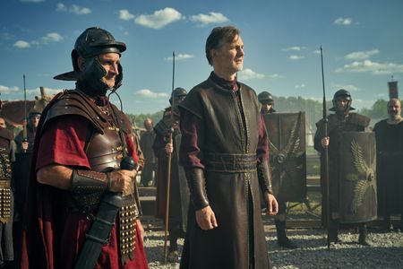 John Marquez and David Morrissey in Britannia (2017)
