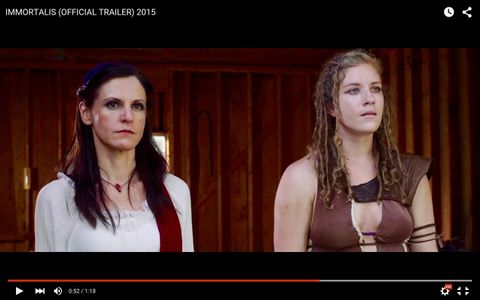 Athena Bitzis as Callista and and Adelle Drahos as Idun. Immortalis 2015
