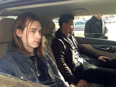 Sean Leser on set of 
