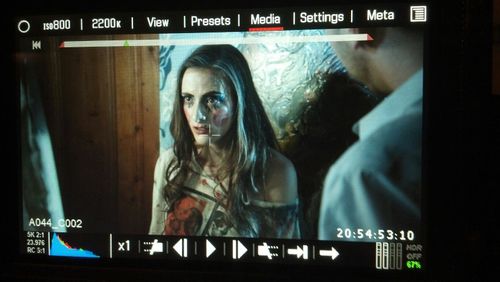 Tamzin Brown shooting in Tableau Vivant.