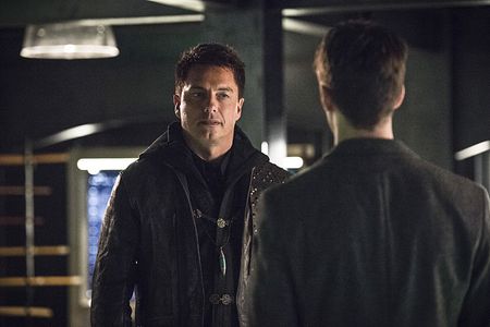 John Barrowman and Grant Gustin in The Flash (2014)
