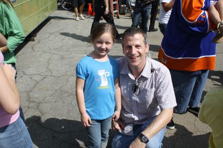 Elizabeth Tripp with Adam Druxman on Red State set