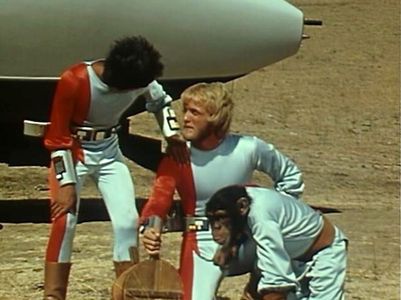 Terry Lester, José Flores, and Moochie in Ark II (1976)