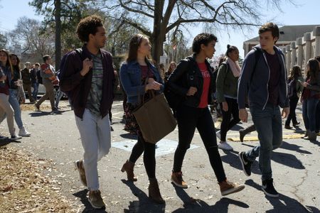 Alexandra Shipp, Nick Robinson, Jorge Lendeborg Jr., and Katherine Langford in Love, Simon (2018)