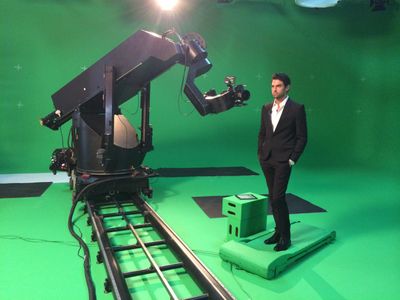 Reed Favero on set