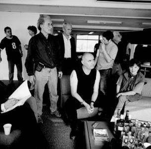 Nick Egan on the set of Red Light Runners with Cinematographer Nic Knowland