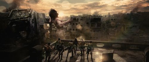 Pierre Taki, Satomi Ishihara, Kanata Hongô, Satoru Matsuo, Nanami Sakuraba, Kiko Mizuhara, and Takahiro Miura in Attack 