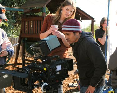 (Shooting on the set of FLOAT in 2007) with Lauren Cohan