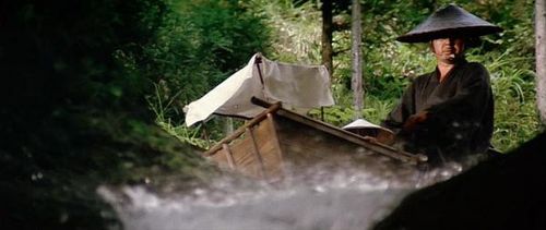 Tomisaburô Wakayama and Akihiro Tomikawa in Lone Wolf and Cub: Baby Cart in the Land of Demons (1973)