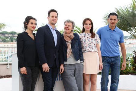 Josh Charles, Pascale Ferran, Roschdy Zem, Anaïs Demoustier, and Camélia Jordana at an event for Bird People (2014)