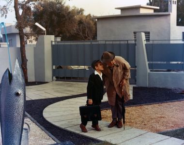 Jacques Tati and Alain Bécourt in Mon Oncle (1958)