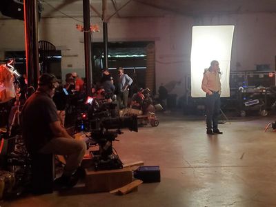 On the set of Showtime's The Curse