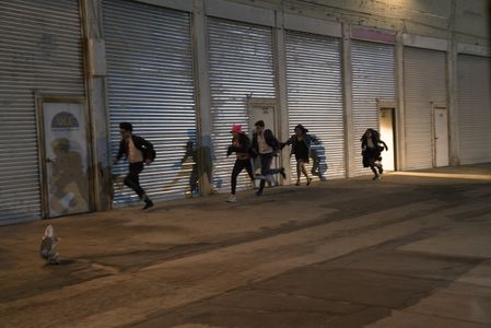 Gregg Sulkin, Ariela Barer, Lyrica Okano, Allegra Acosta, and Rhenzy Feliz in Runaways (2017)
