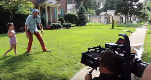 1, 2, 3, run!! With Director Drew Waters on set of New Life Movie