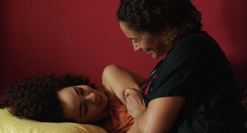 Ghalia Benali and Baya Medhaffar in As I Open My Eyes (2015)