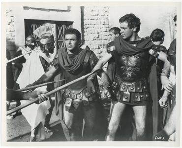 Lang Jeffries and Luciano Marin in Fire Over Rome (1965)