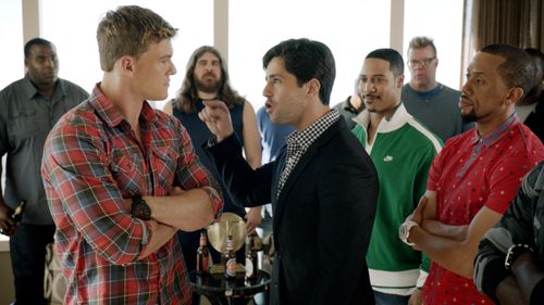 Josh Peck, Brian White, Affion Crockett, and Alan Ritchson in The Rebels (2014)