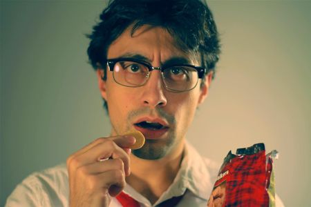 Dominic Luongo seen here eating cookies.