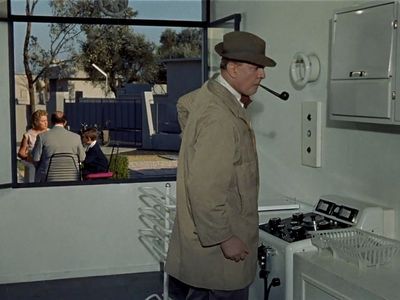Jacques Tati, Alain Bécourt, Adrienne Servantie, and Jean-Pierre Zola in Mon Oncle (1958)