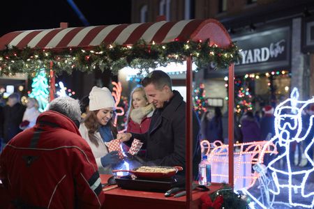 Lacey Chabert and Brendan Penny in Pride, Prejudice and Mistletoe (2018)
