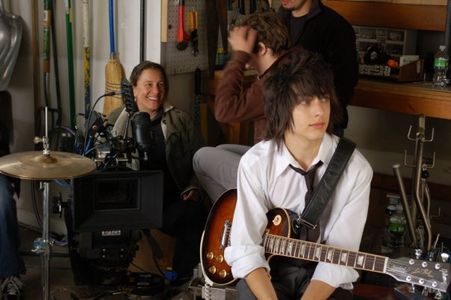 On the set of A little Help.