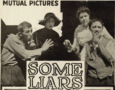 Gypsy Abbott, Rube Miller, Eva Thatcher, and Ben Turpin in Some Liars (1916)