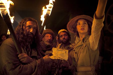 Moussa Maaskri, Mostefa Zerguine, Youssef Hajdi, and Louise Bourgoin in The Extraordinary Adventures of Adèle Blanc-Sec 