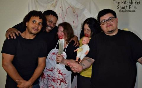 Maria Schenck, Jo-Ann Johnson, R.J. Atkins, Faustino Deblas, and Roman Brion in The Hitchhiker (2019)