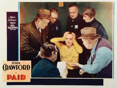 Joan Crawford, Hale Hamilton, Fred Kelsey, Tom Mahoney, Polly Moran, and Robert Emmett O'Connor in Paid (1930)
